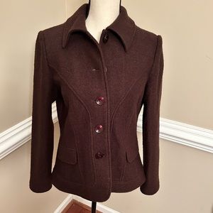 GRACE ELEMENTS Brown Wool Jacket Size 10
